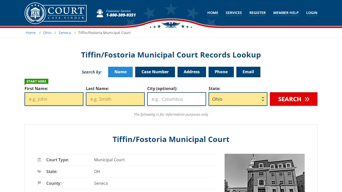 Tiffin/Fostoria Municipal Court Records Lookup - CourtCaseFinder.com